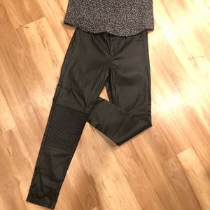LIKE NEW H&M Black Leather Like Pants